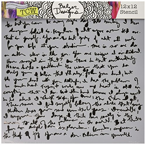 CRAFTERS WORKSHOP Template 12"X12", Believe Script