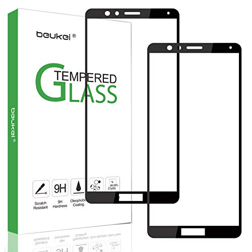 Huawei Honor 7X / Mate SE Screen Protector [ Glass with 9H Hardness] [2-Pack] Beukei for Huawei Honor 7X / Mate SEwith Lifetime Replacement Warranty