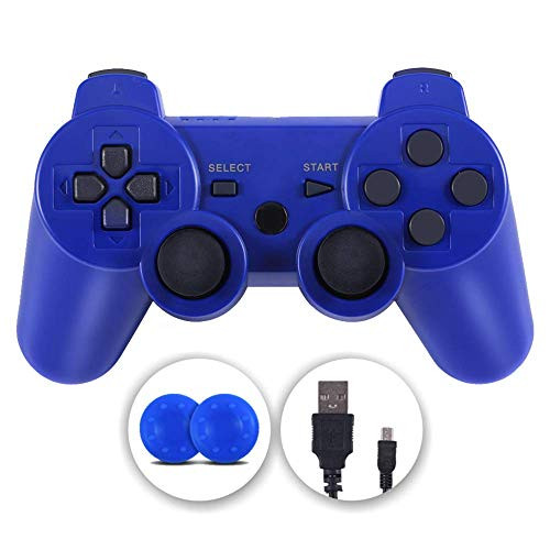 PS3 Controller, Wireless Controller Double Vibration Gamepad Compatible with Playstation 3, Controller with Charging Cable
