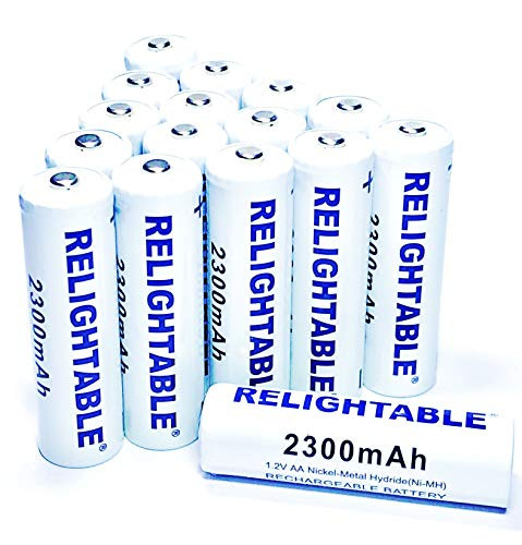 RELIGHTABLE Rechargeable AA Batteries Ready2Charge 2300mAh Ni-MH Battery (16 Pack AA)