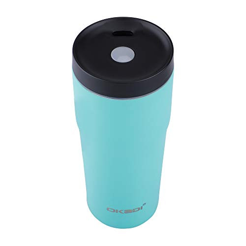 OKADI Travel Mug - 16oz Stainless Steel Coffee Cup - Double Wall Vacuum Insulated Coffee Tumbler BPA Free
