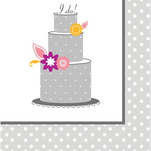16-Count Paper Lunch Napkins, I Do Cake