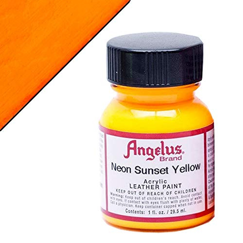 Angelus Leather Paint 1 Oz Neon Sunset Yellow