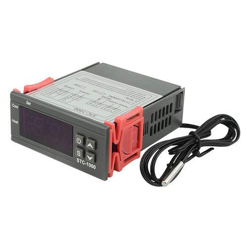 XLX STC-1000 DC 12V 10A Microcomputer Digital Display Temperature Controller Thermostat Control Switch 2 Relay Output and NTC 10K Thermistor Sensors D