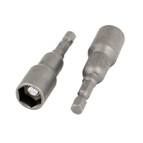 Uxcell a13080600ux0034 1/4" Shank 12mm Socket Magnetic Hex Nut Setters Bits (2 Piece)