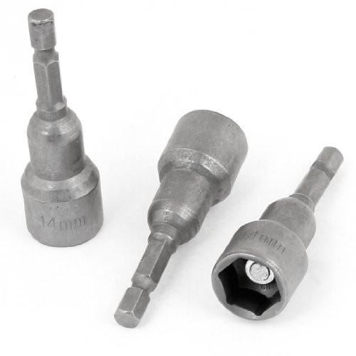 Uxcell Handware Magnetic 14mm Hex Socket Nut Setters Driver, 65mm, 3-Piece