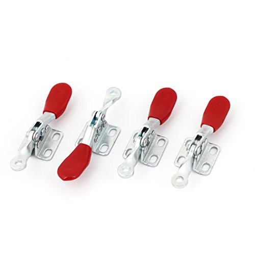 uxcell Short Bar Flanged Base Horizontal Toggle Clamps, 27Kg 60 -Pound Capacity, 4-Piece