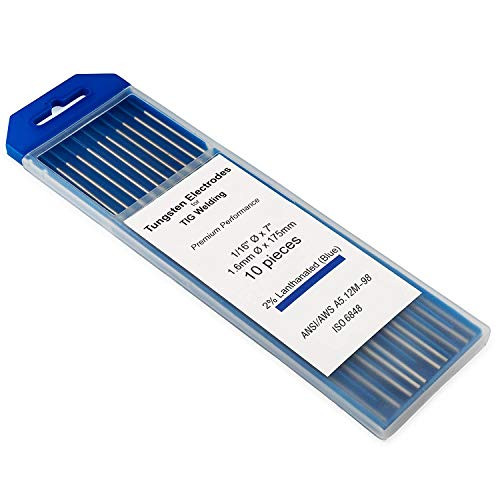 KINGQ TIG Welding Tungsten Electrodes 2% Lanthanated 1/16 x 7 (Blue, WL20) 10-Pack KINGQ TIG Welding Tungsten Electrodes 2% Lanthanated 1/16 x 7 (Blue, WL20) 10-Pack