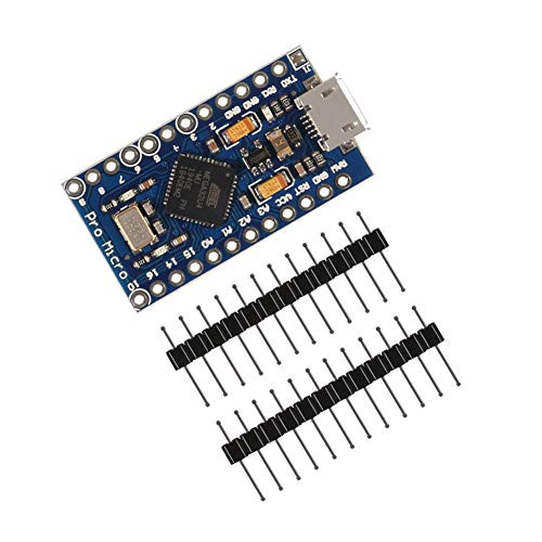 AITRIP 1 Pack Pro Micro ATmega32U4 5V/16MHz Module Board with 2 Row pin Header for arduino Leonardo Replace ATmega328 Pro Mini (1 Pack)