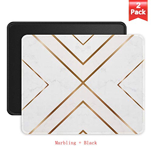 ITNRSIIET Mouse Pads [2-Pack] with Stitched Edges, Premium-Textured Mouse Mat Pad for Women, Non-Slip Rubber Base Mousepad for Laptop, Computer, 10.2?
