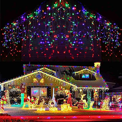 YASENN 300Led Icicle String Lights for Eaves Decoration,Icicle String Lights Low Voltage Fairy Lights for Party,Wedding,Garden,Curtain(Multicolor) YASENN 300Led Icicle String Lights for Eaves Decoration,Icicle String Lights Low Voltage Fairy Lights for Party,Wedding,Garden,Curtain(Multicolor)