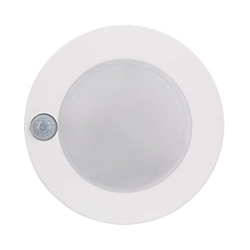 JULLISON 4 Inch LED Motion Sensor Closet Light Surface Mount Ceiling Disk Light, 120VAC, 10 Watts, 600Lm, CRI80+, 3000K Warm White, ETL Certified, Wet