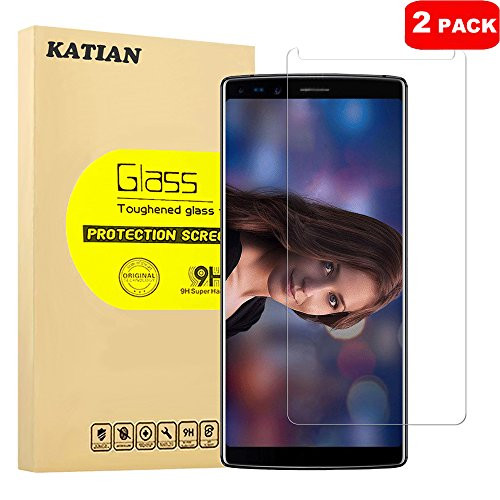 [2 Pack] Doogee MIX 2 Screen Protector, KATIAN HD Clear Protector [Anti-Scratch] [Anti-Fingerprint] [No-Bubble] [Case-Friendly], 9H Hardness Tempered Glass Screen Film for Doogee MIX 2