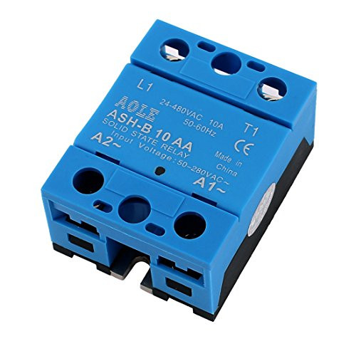 uxcell ASH-B10AA 50-280VAC to 24-480VAC 10A Single Phase Solid State Relay AC to AC Relay Authorized