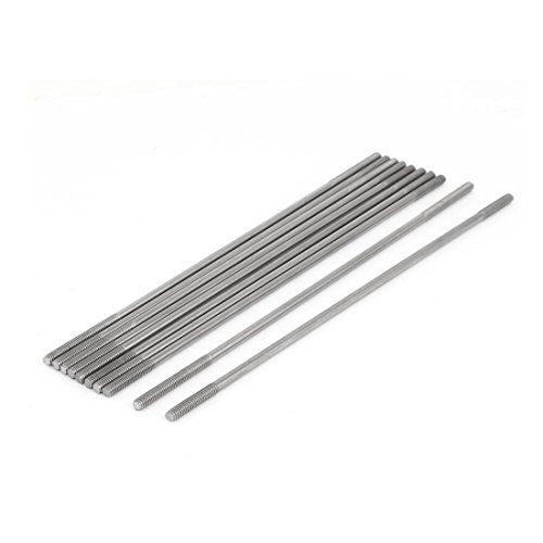 uxcell M4x180mm 304 Stainless Steel Double End Threaded Stud Screw Bolt 10pcs