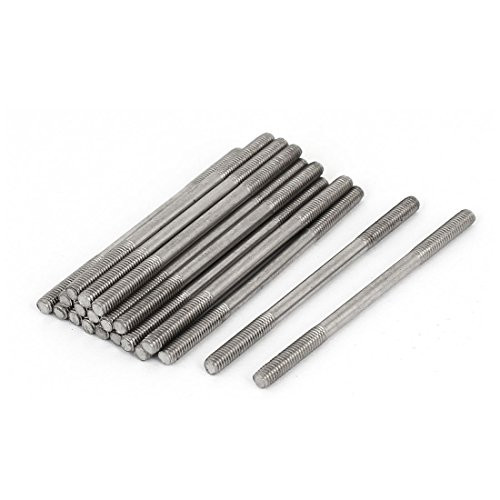 uxcell M3x50mm 304 Stainless Steel Double End Threaded Stud Screw Bolt 20pcs