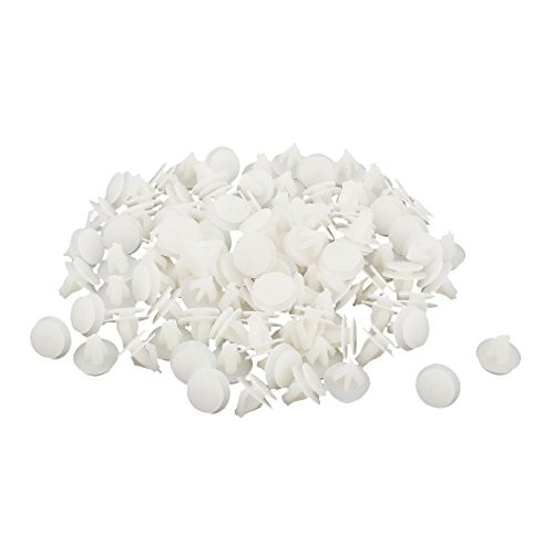 uxcell 100PCS White Plastic Rivets Car Door Screw Trim Panel Retainer Clips