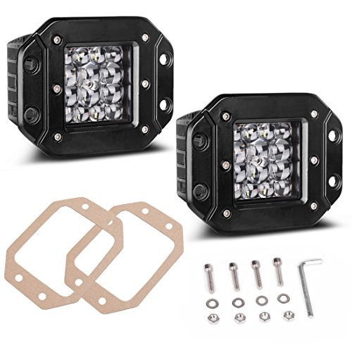 AUTOSAVER88 Quad Row LED Pods 5 inch Flush Mount LED Light Work Bar 84W Spot Beam Fog Off Road Lights for Off Road Lights Bumper ATV UTV SUV Boat