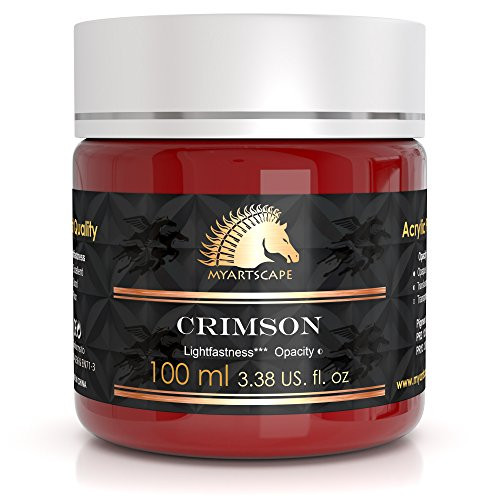 Acrylic Paint - 100ml - Artists' Quality - MyArtscape (Crimson)
