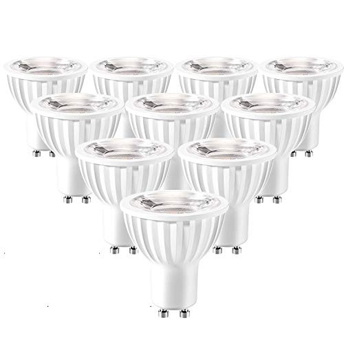 LED GU10 Light Bulbs 3000K Warm White Dimmable 50W 60W Halogen Bulb Replacement 7W 600lm 40-Degree MR16 GU10 Spot for Track Recessed Lighting 10-Pack LED GU10 Light Bulbs 3000K Warm White Dimmable 50W 60W Halogen Bulb Replacement 7W 600lm 40-Degree MR16 GU10 Spot for Track Recessed Lighting 10-Pack