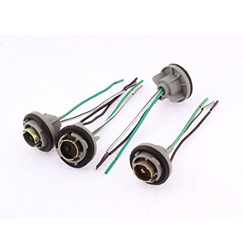 uxcell DC12V LED Incandescent Bulb 1157 2057 2357 Turn Signal Light Socket Harness 4pcs