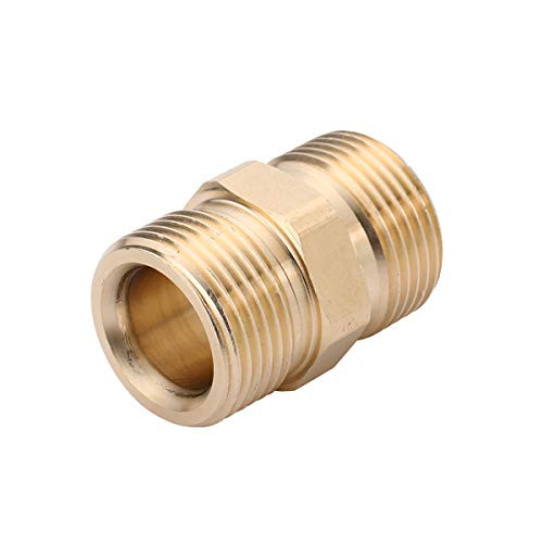 CREEXEON Pressure Washer Coupler, Metric M22 15mm Male Thread to M22 14mm Male Fitting, 4500 PSI
