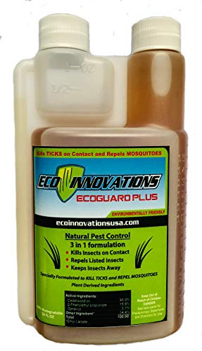 Eco Innovations, Ltd; EcoGuard Plus, 16 ounce, All Natural Tick and Mosquito Control Concentrate for Spray Applications in Lawn and Landscape