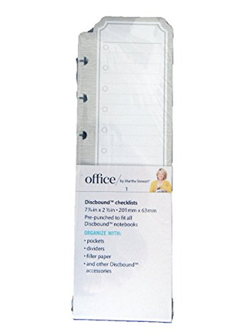 Discbound Checklists Office by Martha Stewart Tan 50 Sheets 7 9/10 in X 2 1/2 in