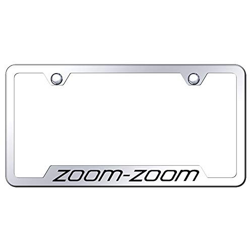 Mazda Zoom Zoom Laser Etched License Plate Frame (Chrome)
