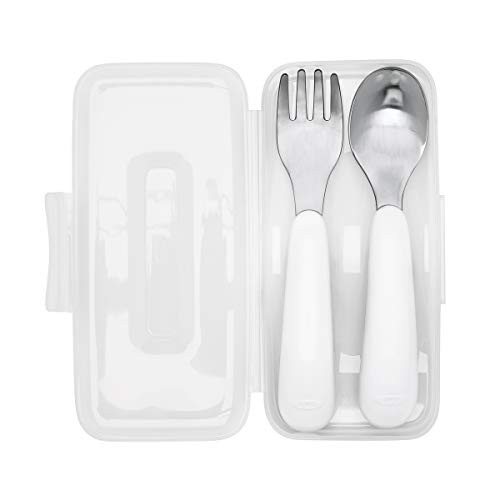 OXO Tot Toddler Fork & Spoon Set With Carry Case- Teal