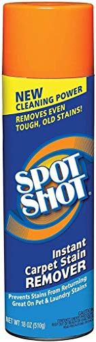 SPOT SHOT Instant Carpet Stain Remover Aerosol 18oz can for Pet & Laundry Stains (2 can)