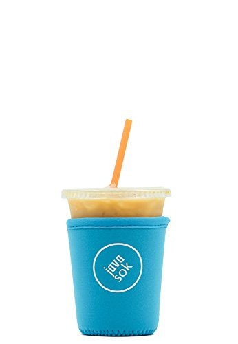 Java Sok Reusable Iced Coffee Cup Insulator Sleeve for Cold Beverages and Neoprene Holder for Starbucks Coffee, McDonalds, Dunkin Donuts, More (Light