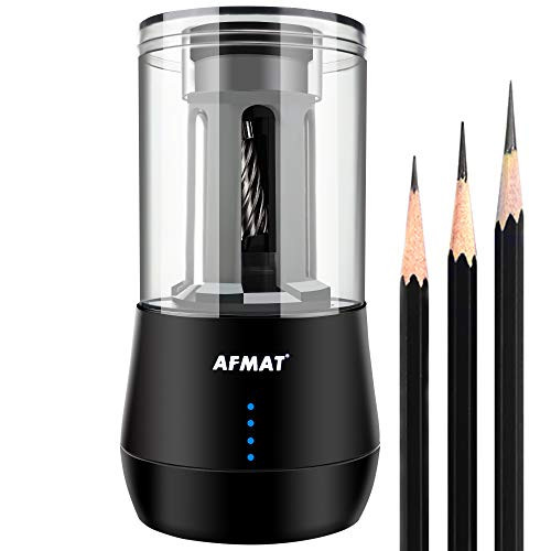 AFMAT Long Point Pencil Sharpener, Artist Pencil Sharpener, Electric Pencil Sharpener, Heavy Duty Pencil Sharpener, 6-8mm Rechargeable Pencil Sharpene AFMAT Long Point Pencil Sharpener, Artist Pencil Sharpener, Electric Pencil Sharpener, Heavy Duty Pencil Sharpener, 6-8mm Rechargeable Pencil Sharpene