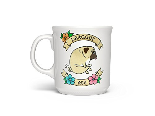 Fred & Friends DRAGGIN FRED SAY ANYTHING MUG, 16 ounces, White