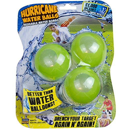 Prime Time Toys Hurricane Reusable Water Balls Toy (3-Pack/Colors May Vary) (8351-3PK)