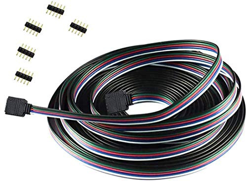 5 Pin RGBW RGBWW Extension Cable with Tinned Copper Wires Inside for SMD 5050 3528 RGBW LED Strip 5pin RGBW LED Strip Connector Cable,RGBW Extension C