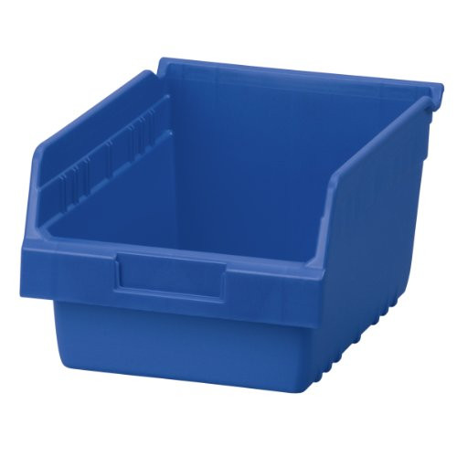 Akro-Mils 30080 ShelfMax Plastic Nesting Shelf Bin Box, 12-Inch L by 8-Inch W by 6-Inch H, Blue, Case of 8
