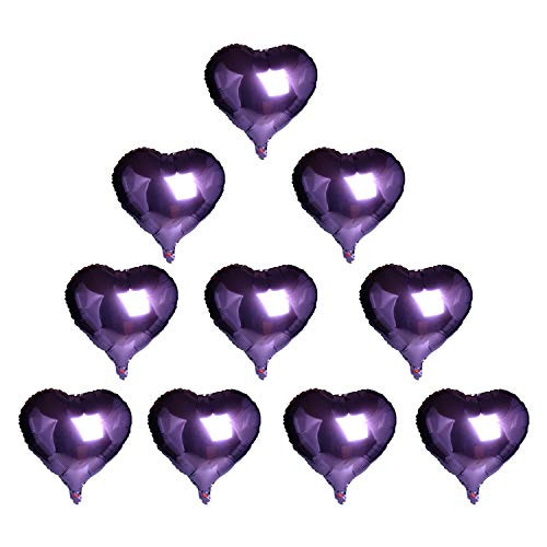 10 Pcs Purple Heart-Shaped Balloon 18 Inch Foil Balloon Mylar Balloon Happy Birthday Banner Balloons 10 Pcs Purple Heart-Shaped Balloon 18 Inch Foil Balloon Mylar Balloon Happy Birthday Banner Balloons