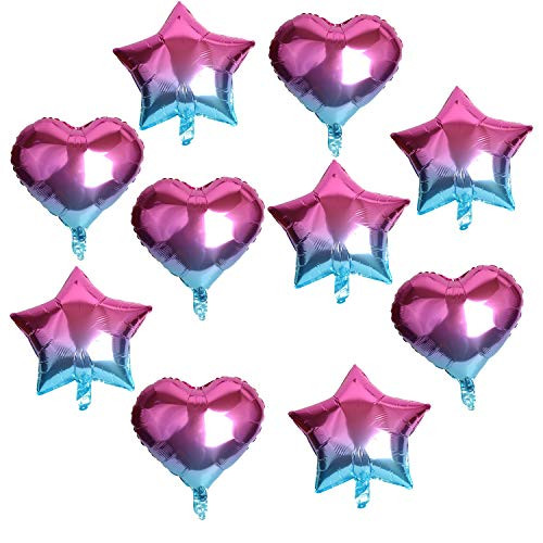 10 Pcs Purplish Blue Heart and Star-Shaped Happy Birthday Balloons 18 Inch Foil Balloon Mylar Balloon Happy Birthday Banner Balloons 10 Pcs Purplish Blue Heart and Star-Shaped Happy Birthday Balloons 18 Inch Foil Balloon Mylar Balloon Happy Birthday Banner Balloons