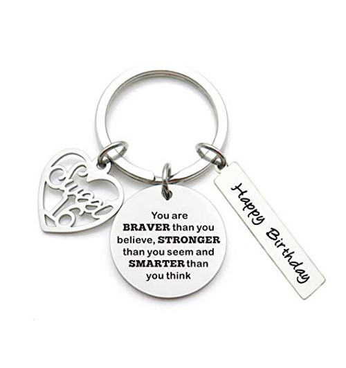 Sweet 16 Keychain Gifts Inspirational Gifts for Birthday Sweet 16 Gifts for Girls 16th Birthday Gift for Daughter Niece Sweet 16 Keychain Gifts Inspirational Gifts for Birthday Sweet 16 Gifts for Girls 16th Birthday Gift for Daughter Niece