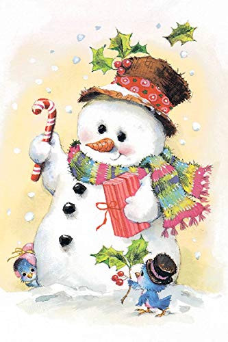 Christmas Secular Boxed Greeting Card Multi-Pack Set (4x6) by Fravessi | 16 Cards + 17 Envelopes (Illustrated Snowman)