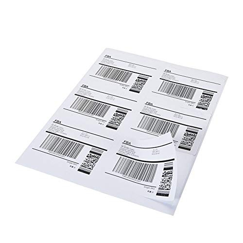 Immuson 3-1/3 x 4 Inch Label - 6 Up Self Adhesive Shipping Labels (100 Sheets, 600 Labels)