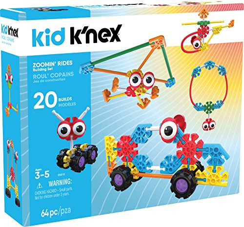 K'NEX Kid K'Nex Zoomin' Rides Building Set 64Piece Ages 3 & Up Preschool Educational Toy Building Set K'NEX Kid K'Nex Zoomin' Rides Building Set 64Piece Ages 3 & Up Preschool Educational Toy Building Set
