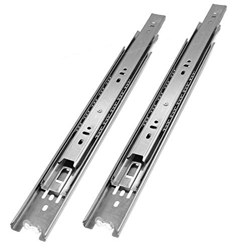 Yoohey Drawer Slides, 14 Inch Full Extension Drawer Slide Soft Close Ball Bearing Side Mount Drawer Slides, Hardware Ball Bearing Drawer Slides 2 Pair