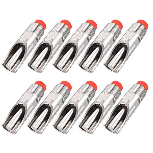 tatoko 10 Pcs Stainless Steel 1/2PT Thread Rodents Automatic Pig Nipple Drinker Waterer for Sows Piglets Drinking