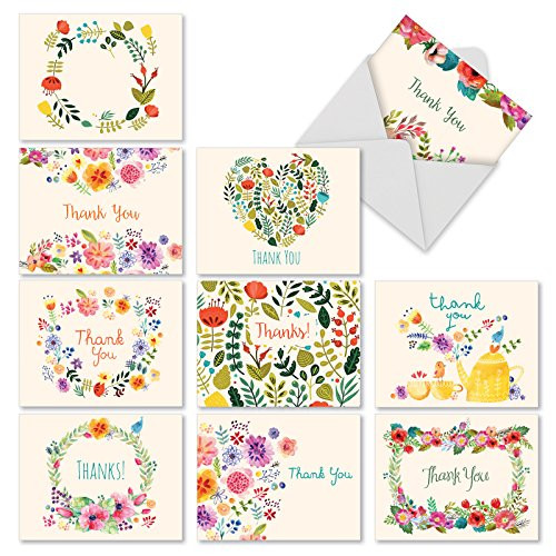 Thank You and Gratitude Cards (Box of 10), All Occasions Grateful Greetings' Note Cards, Stationery Set for Weddings, Baby Showers, Thanksgiving 4 x 5 Thank You and Gratitude Cards (Box of 10), All Occasions Grateful Greetings' Note Cards, Stationery Set for Weddings, Baby Showers, Thanksgiving 4 x 5