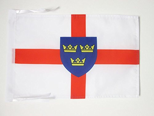 AZ FLAG East Anglia Flag 18'' x 12'' Cords - East Anglia - England Small Flags 30 x 45cm - Banner 18x12 in