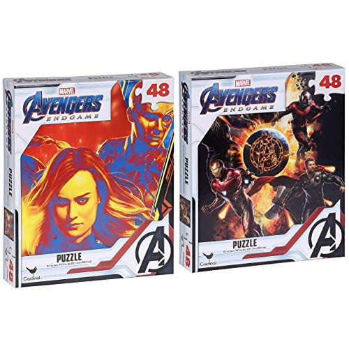 Bundle Set of 2 Marvel Avengers Endgame 48 Pieces Jigsaw Puzzle (10 x 9 inches), Power Rangers