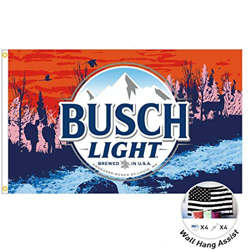 Probsin Busch Light Flag Cool Beer Flags,3x5 Feet Banner,Funny Poster UV Resistance Fading & Durable Man Cave Wall Flag with Brass Grommets for Colleg