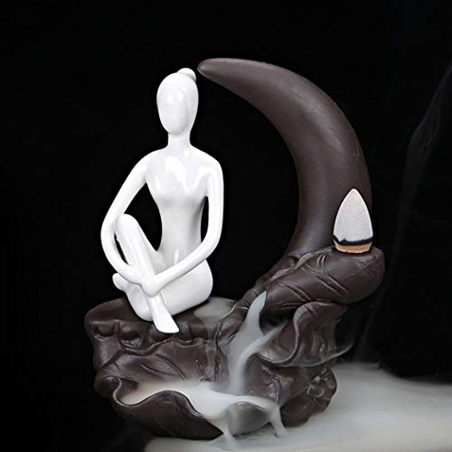 Incense Burner, Incense Cones Burner Incense Stick Holder Porcelain Ceramic Backflow Incense Burner with 10 Free Cones Home Decoration Handicraft Gift Incense Burner, Incense Cones Burner Incense Stick Holder Porcelain Ceramic Backflow Incense Burner with 10 Free Cones Home Decoration Handicraft Gift